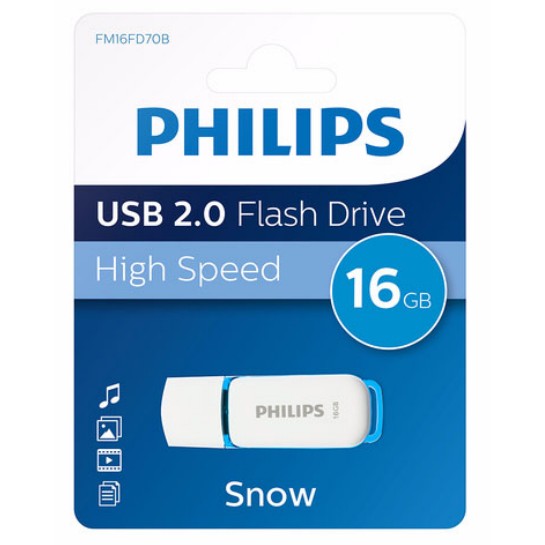STICK Philips USB 2.0 16GB Snow Edition Ocean Blue