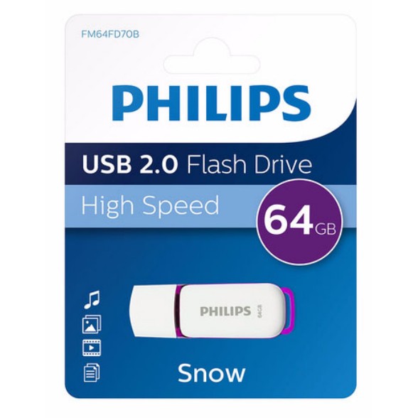 STICK Philips USB 2.0 64GB Snow Edition Magic Purple