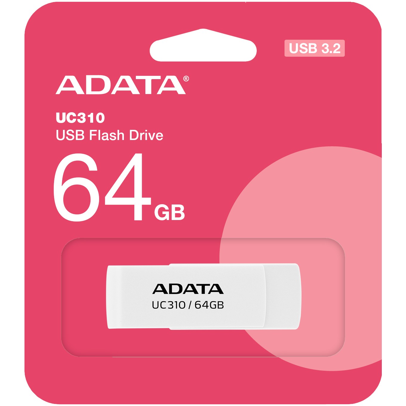 STICK ADATA USB 3.2 UC310 white 64GB UC310-64G-RWH