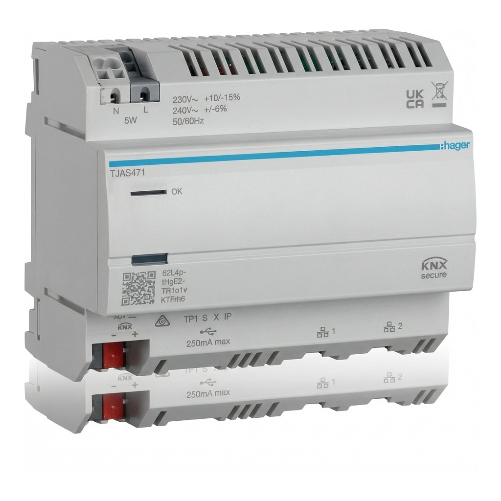 Hager TJAS471 domovea plus - Visualisierungsserver mit easy KNX IoT und (TJAS471)
