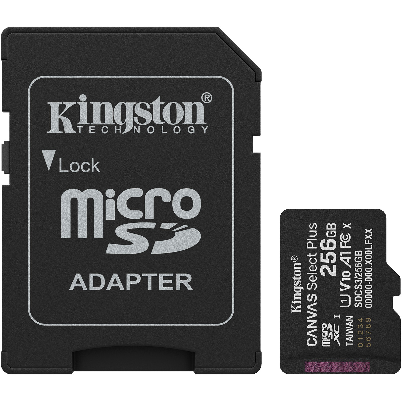 CARD Kingston 256GB microsdxc Canvas Select Plus Gen3 150MB/s A1 Card + Adapter