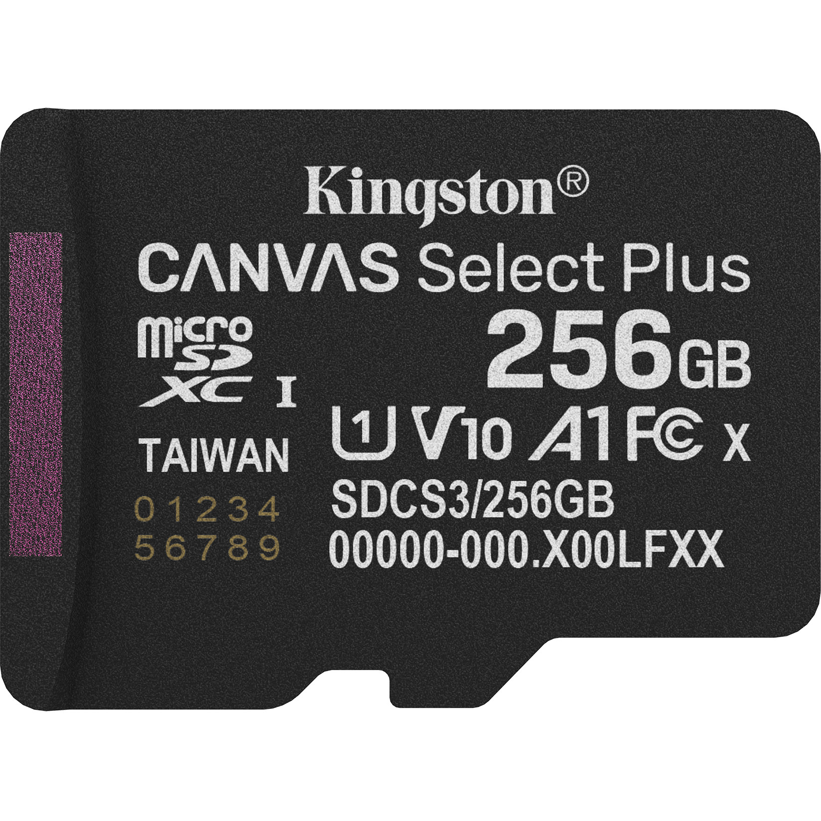 CARD KINGSTON 256GB micSDXC Canvas Select Plus Gen3 150R A1 Single Pack w/o ADP