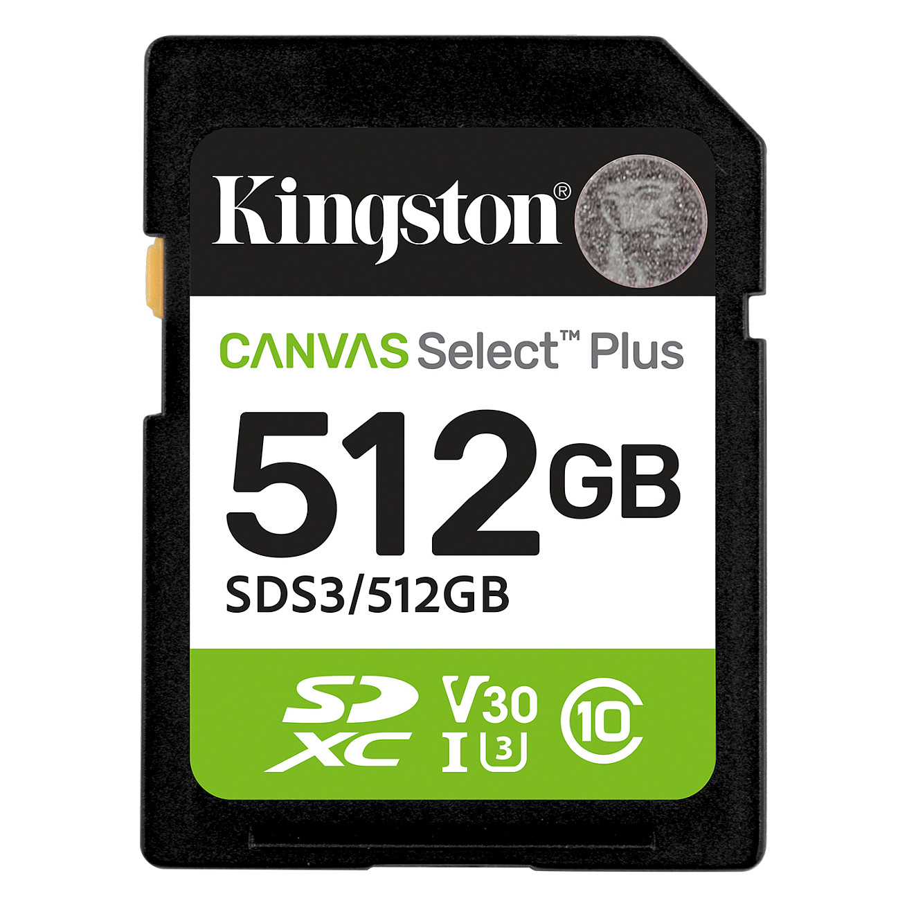 CARD KINGSTON 512GB SDXC Canvas Select Plus Gen3 150MB/s C10 UHS-I U3 V30