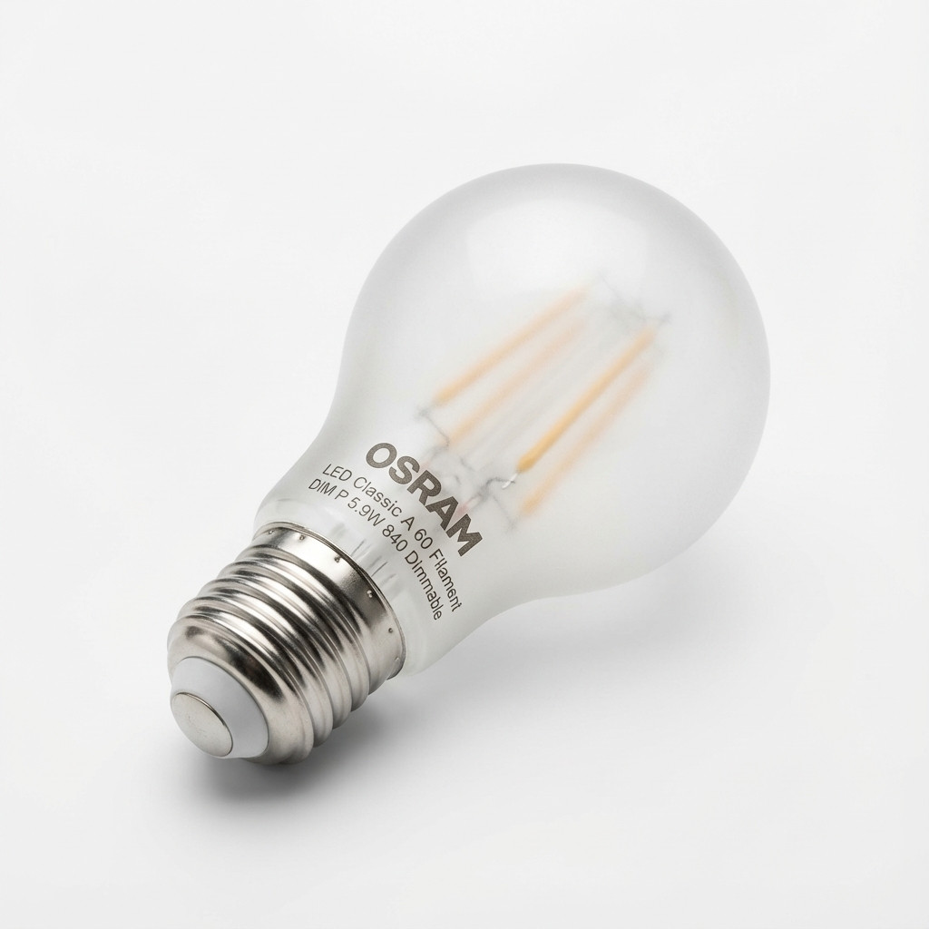 Osram LED Classic A 60 Filament DIM P 5.9W 840 Frosted Dimmbare LED - Lampen, klas