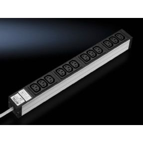 Rittal Steckdosenleiste 48,3cm 12fach Kaltgerätedosen grau