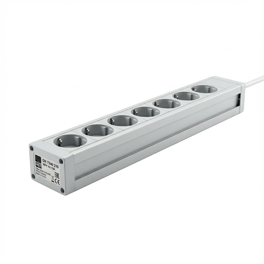 Rittal Steckdosenleiste 48,3cm 7fach ohne Schalter 230V/16A