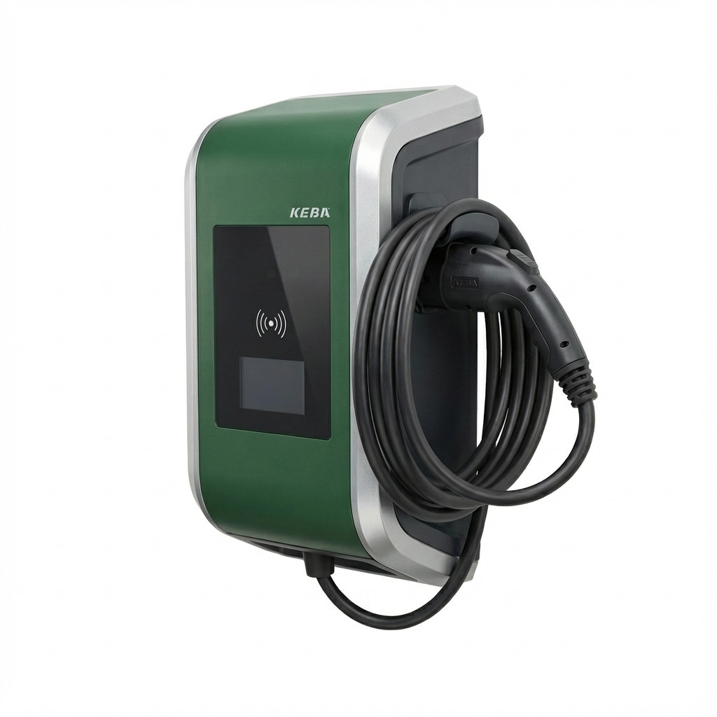 Keba Wallbox KeContact P30 c-series EN Type2 6m Cable 22kW-RFID-MID - Green Edit