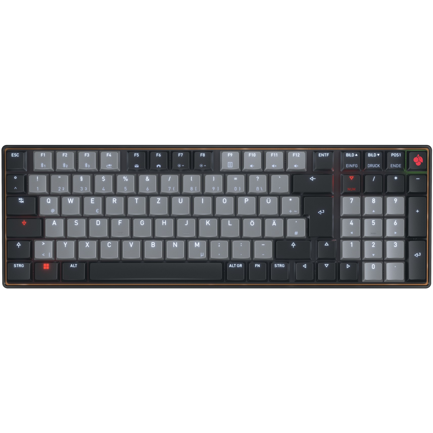 Cherry KW 550 MX LP TKL Layout DE Schwarz