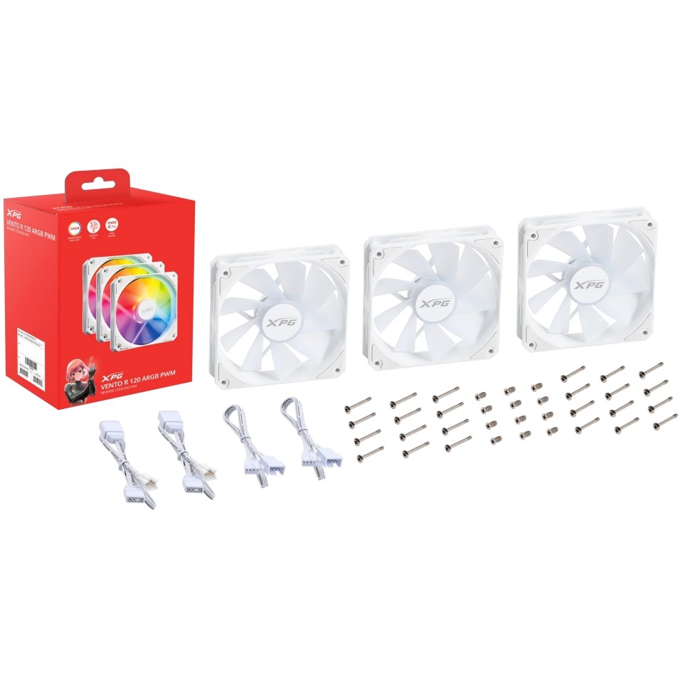 XPG Vento R 120 ARGB PWM 120mm 3er Pack schwarz