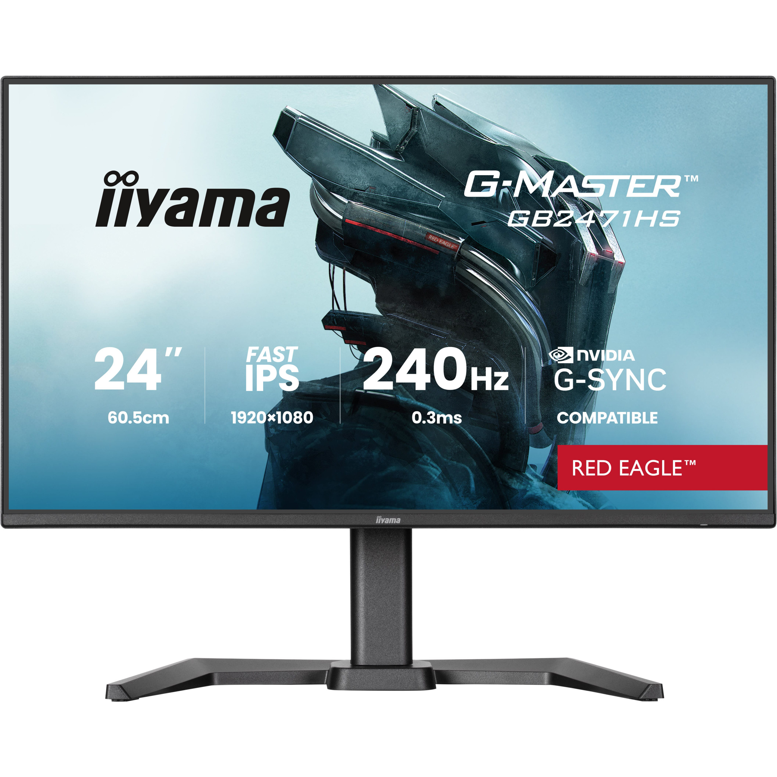 60,5 cm/23,8? (1920×1080) iiyama G-Master GB2471HSU-B1 16:9 FHD Fast IPS 0,3 ms 240 Hz HDMI DisplayPort VESA Black