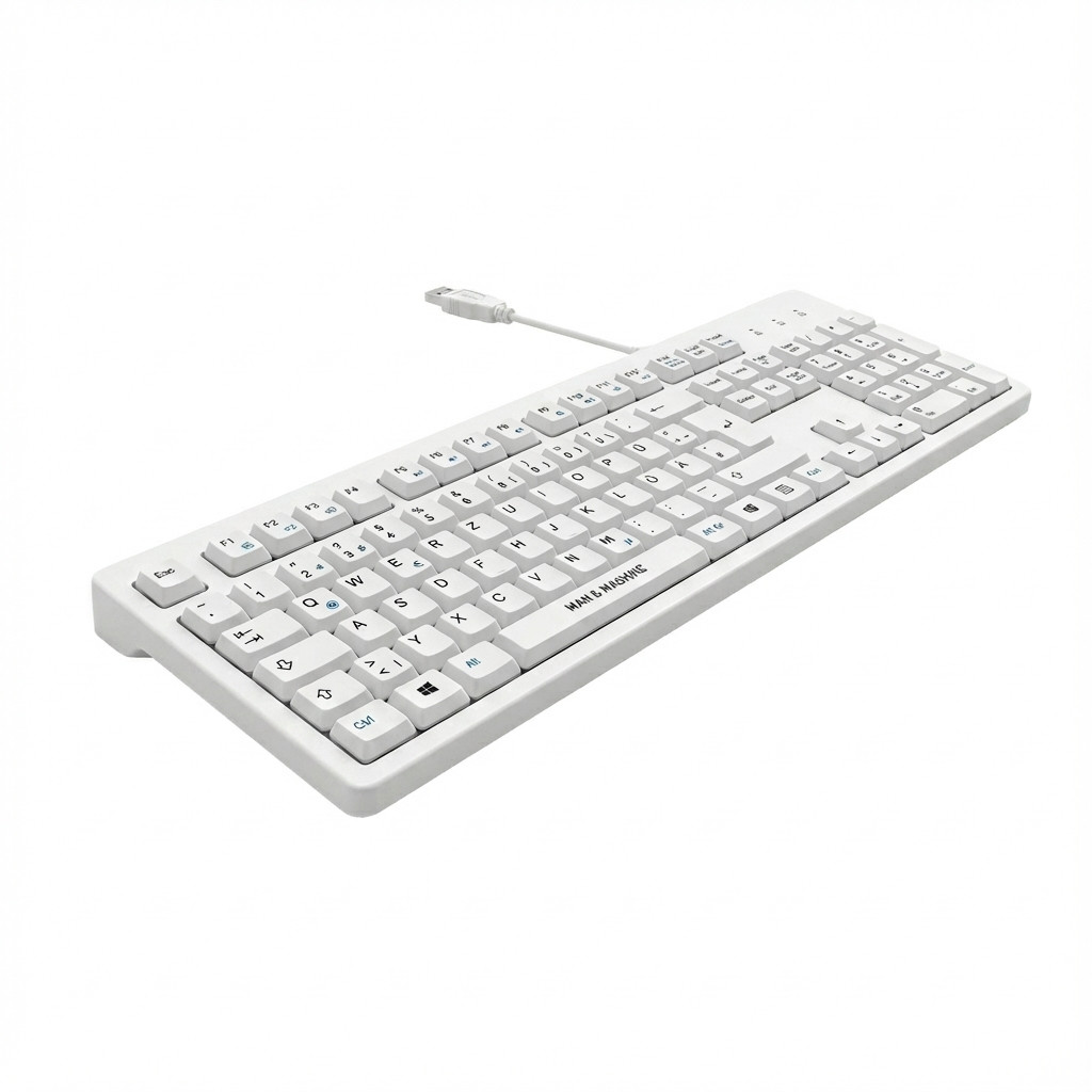 MAN&MACHINE ITs Cool DE white Hygienetastatur,USB,99 Tasten,DE