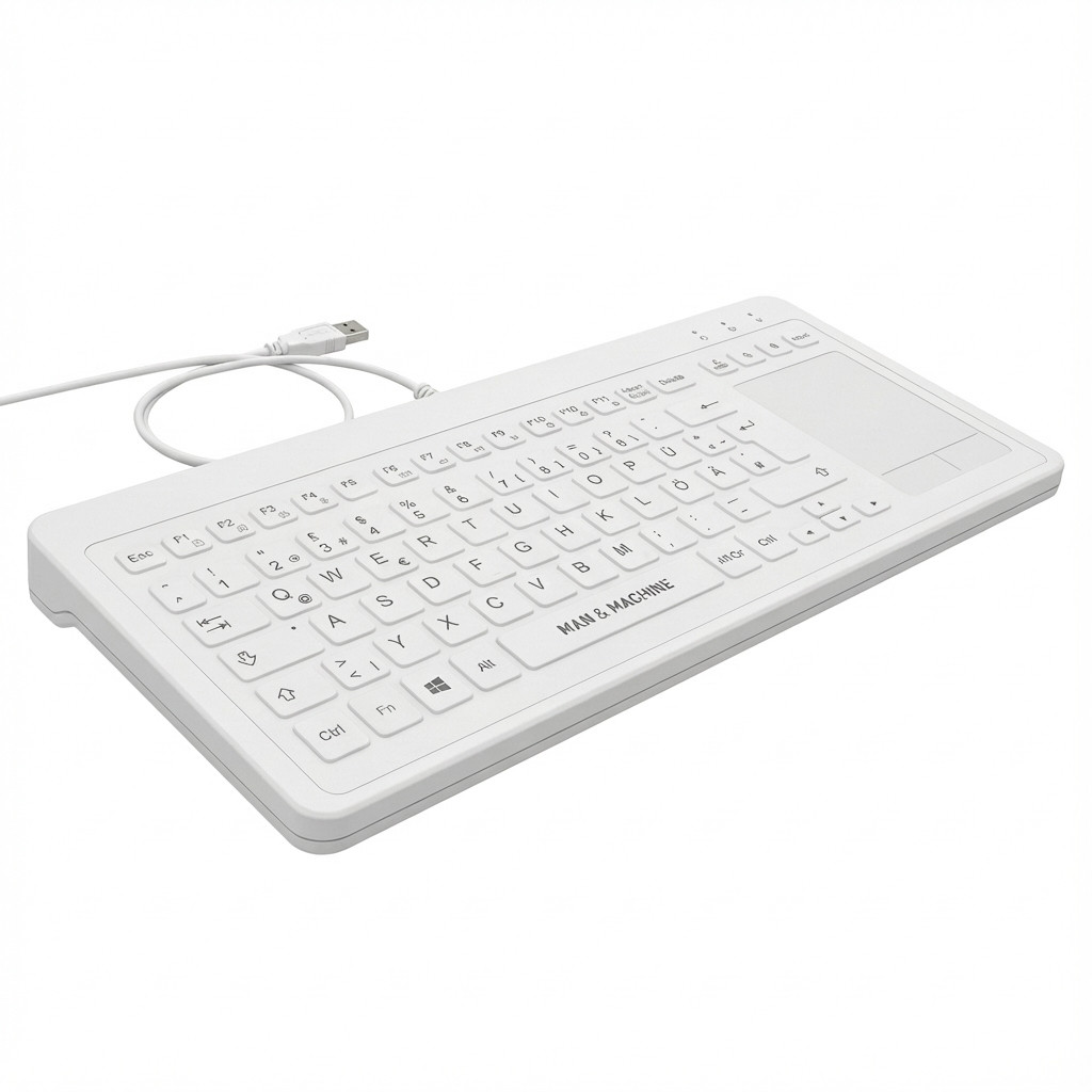 MAN&MACHINE Really Cool Touch DE wh. Hygienetastatur,white,USB,DE