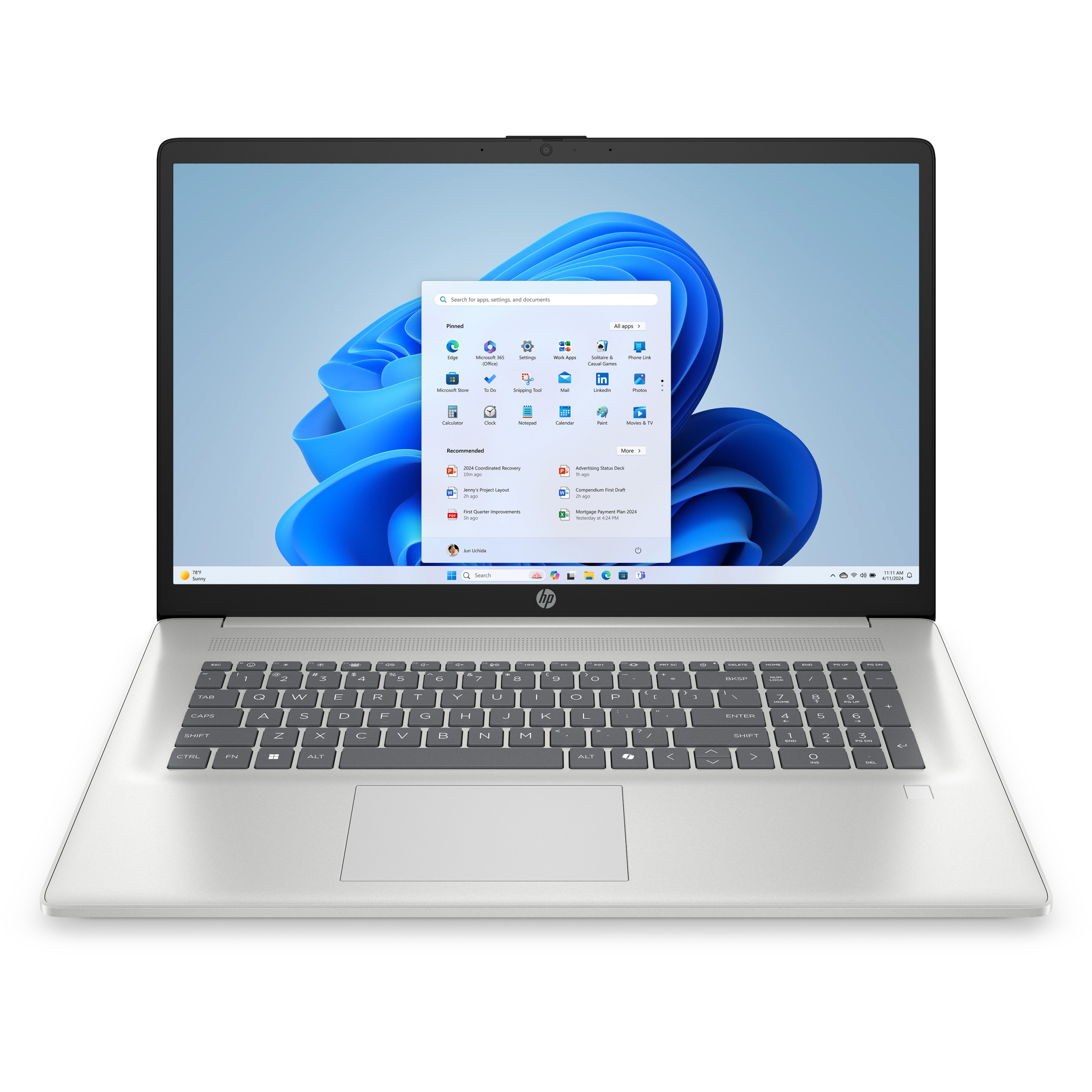 HP 17-cp2558ng (BD5N3EA) 43,9cm (17,3 ) R5 7520U 16GB 512GB W11 Home