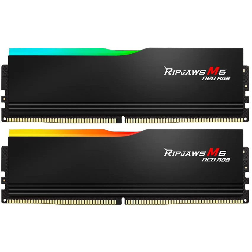 G.Skill DIMM 64 GB DDR5-6000 (2x 32 GB) Dual-Kit (schwarz, F5-6000J3040G32GX2-RM5NRK, Ripjaws M5 Neo, AMD EXPO)