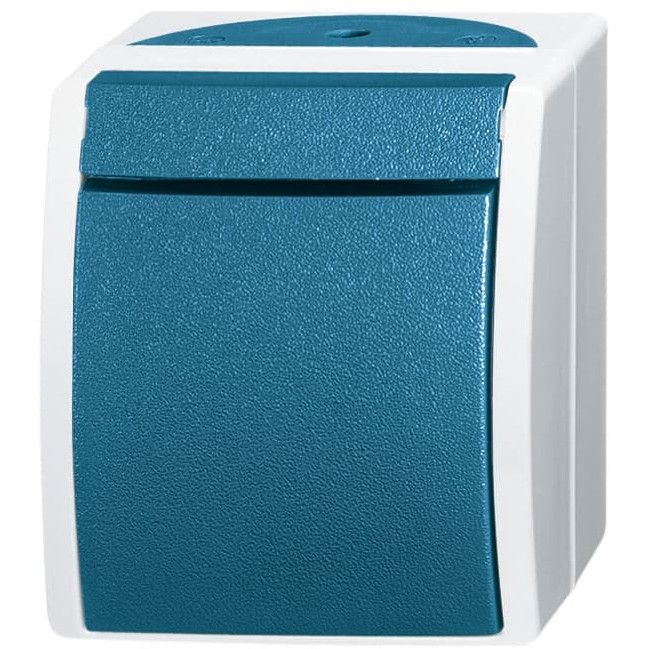 BUSCH JAEGER Ocean - Wipptaster Wassergeschützt Schließer - AP *grau/blaugrün*