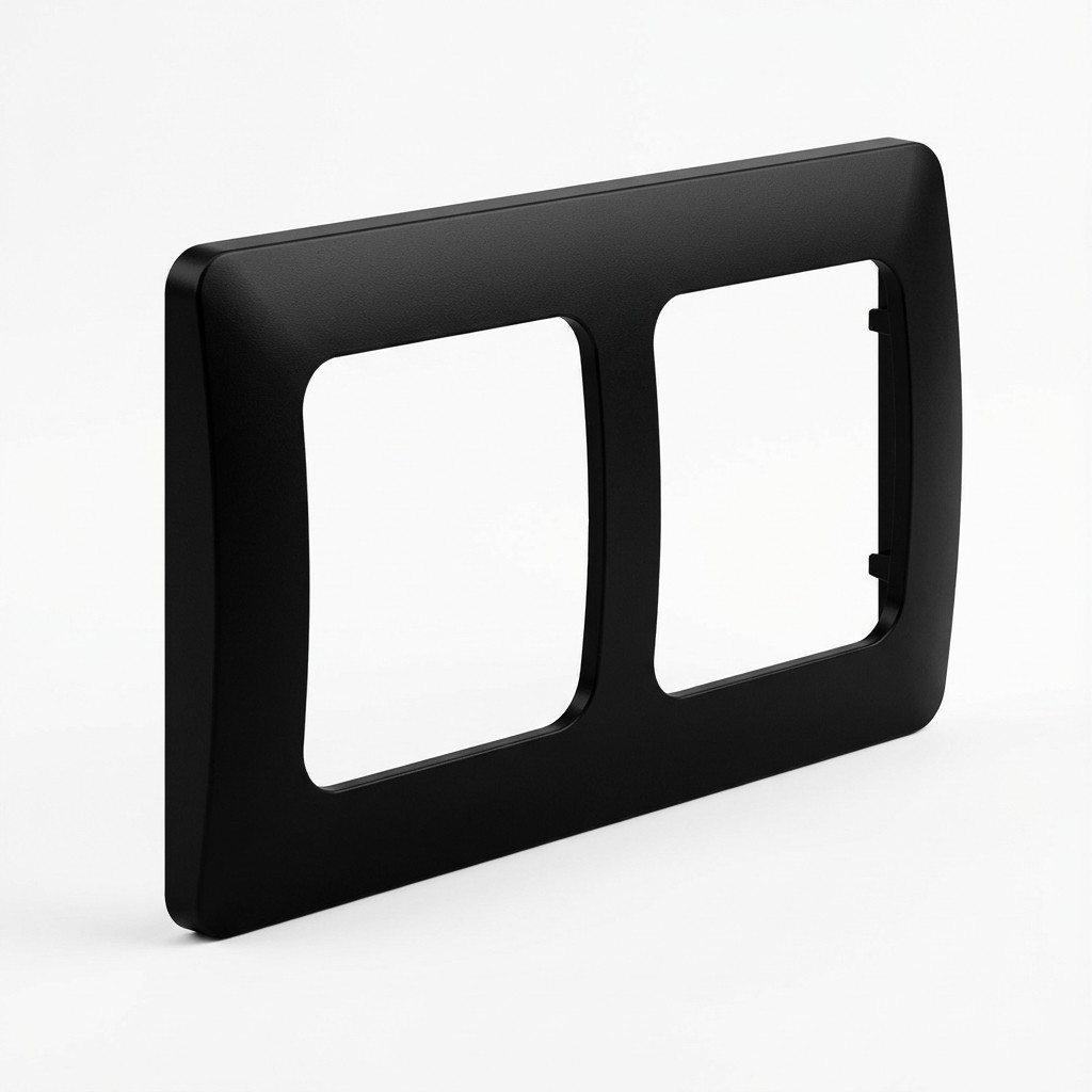 BUSCH JAEGER BJ 1722-915 Abdeckrahmen 2-fach schwarz matt - Busch-balance® SI 2CKA001725A1569