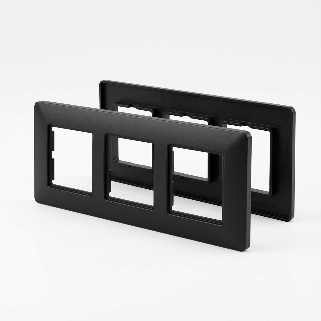 BUSCH JAEGER BJ 1723-915 Abdeckrahmen 3-fach schwarz matt - Busch-balance® SI 2CKA001725A1570