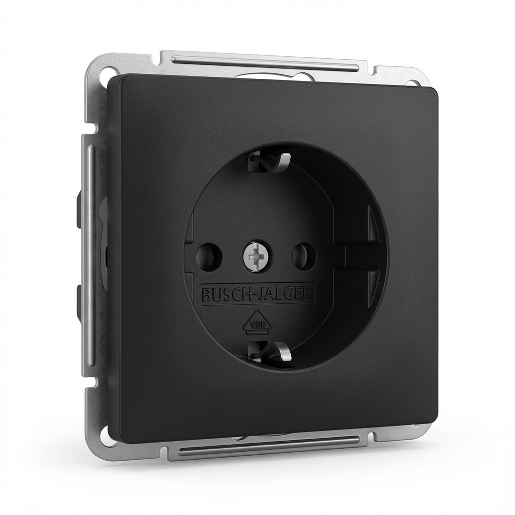 BUSCH JAEGER BJ 20 EUC-915 SCHUKO® Steckdosen-Einsatz mit Steckanschluss Busch-balance® SI