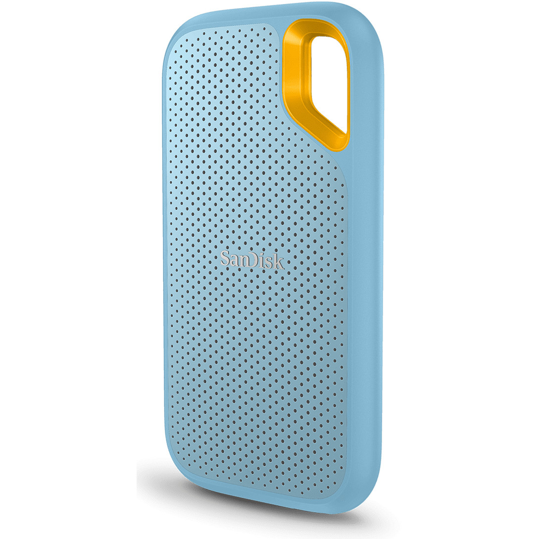 2TB SanDisk Extreme Portable V2 - SSD - verschlsselt extern (tragbar) USB 3.2 Gen 2 (USB-C Steckverbinder) - 256-Bit-AES - himmelblau