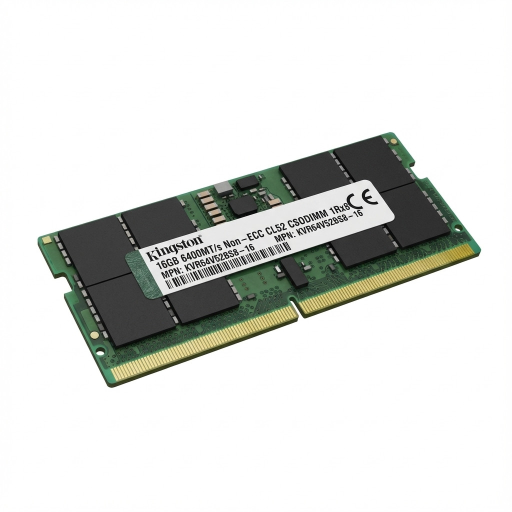 KINGSTON 16GB 6400MT/s Non-ECC CL52 CSODIMM 1Rx8