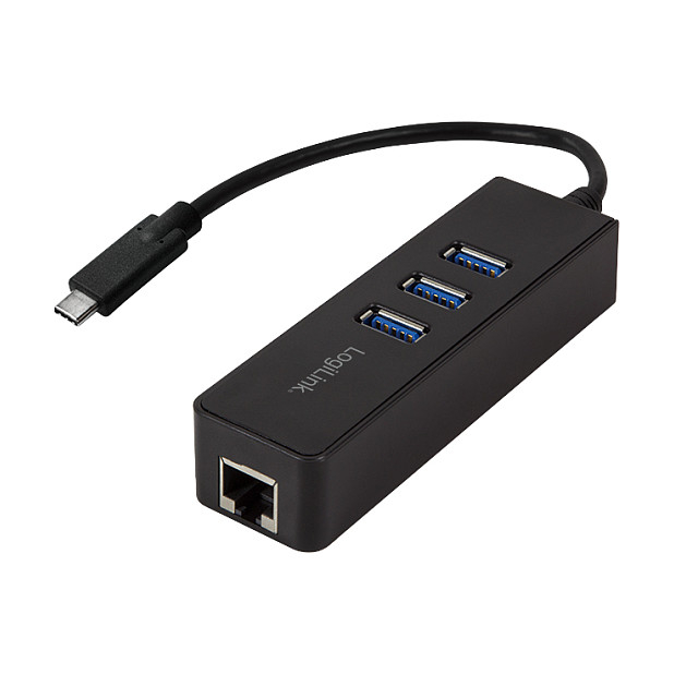 Logilink Adapter USB 3.0 TypC zu1x RJ45u. 3x USB3.0 Typ A