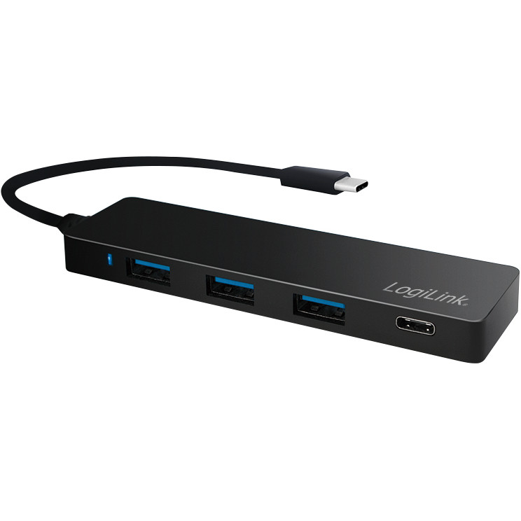 Logilink USB 3.1 HUB 3+1-port Type-C schwarz