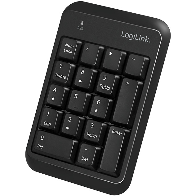 Logilink Keypad Bluetooth, mit 17 Tasten, V5.1, schwarz
