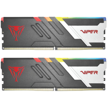 Patriot DIMM 32 GB 6000 (2x 16 GB) Dual-Kit (schwarz/wei, PVVR532G600C36K, Viper Venom RGB, INTEL XMP)