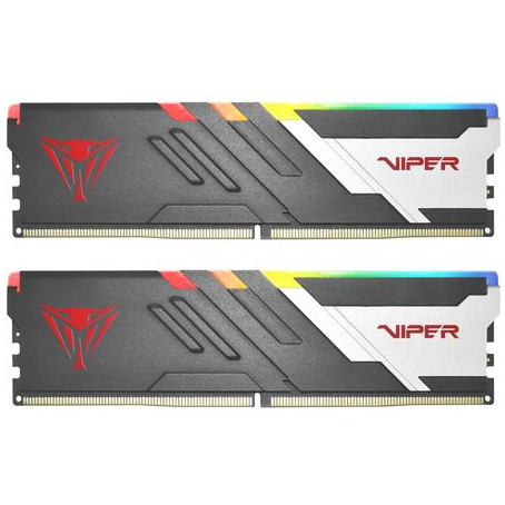 Patriot DIMM 32 GB 6400 (2x 16 GB) Dual-Kit (schwarz, PVVR532G640C32K, Viper Venom RGB, INTEL XMP)