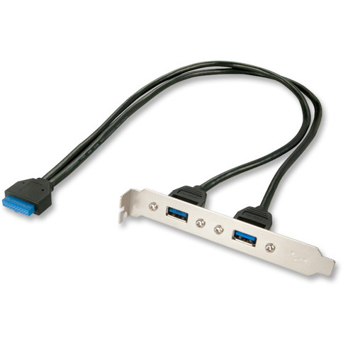 LINDY Slotblech USB 3.0 Adapter 2xUSB 3.0 Typ A an 20 pol.