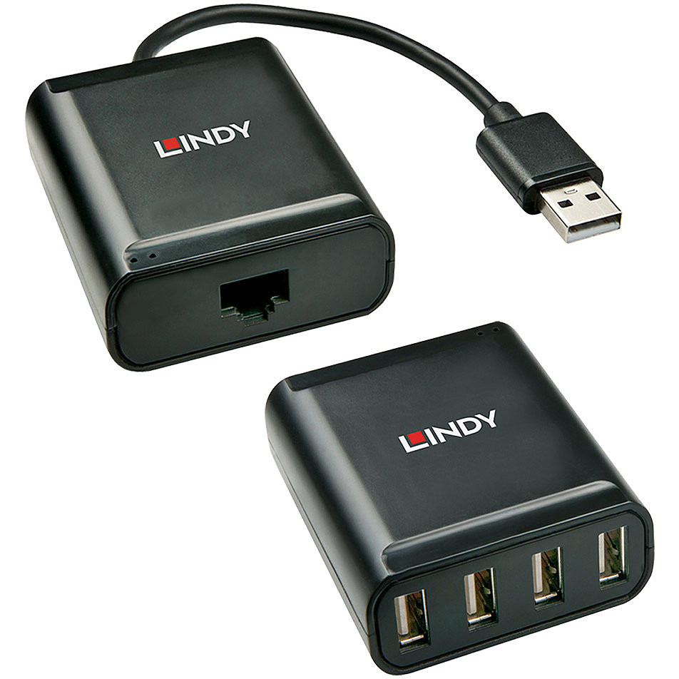 LINDY Extender USB 2.0 Cat5 4 Ports 60m