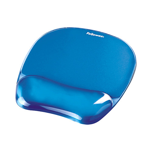 Fellowes Mauspad-Handgelenkauflage Crystal Gel blau