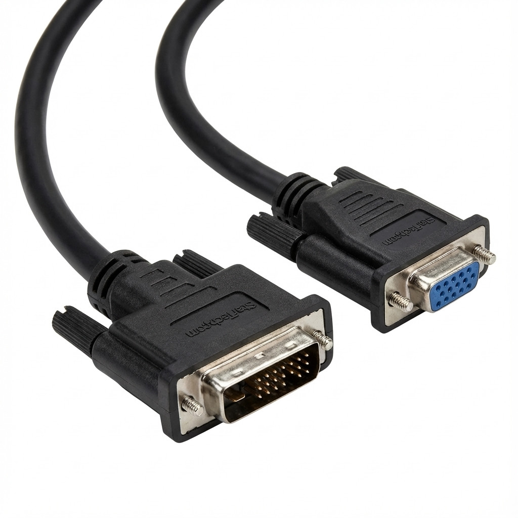 1M DVI TO VGA MONITOR CABLE