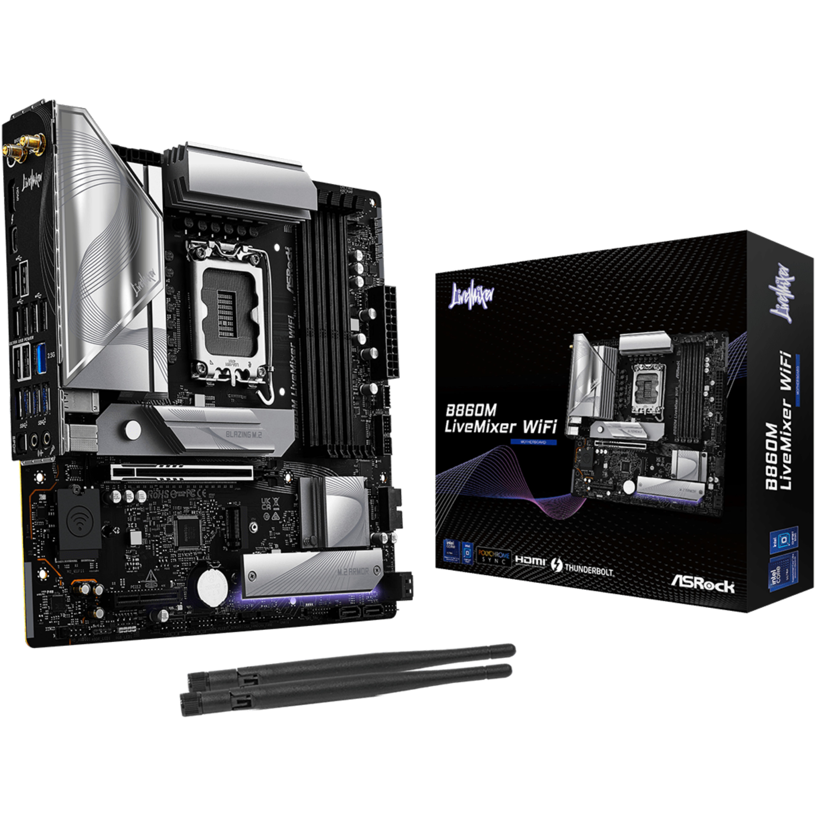 ASRock B860M LiveMixer WiFi 1851 mATX HDMI/USB-C DDR5