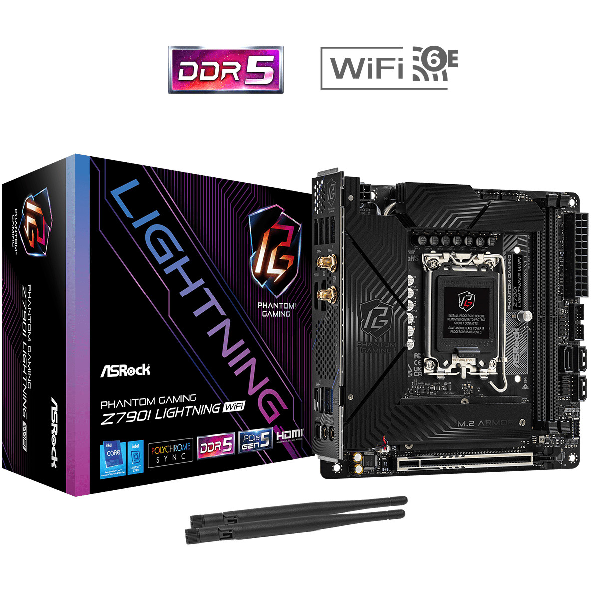 ASRock Z790I Lightning WiFi 1700 mATX HDMI/DP DDR5 retail