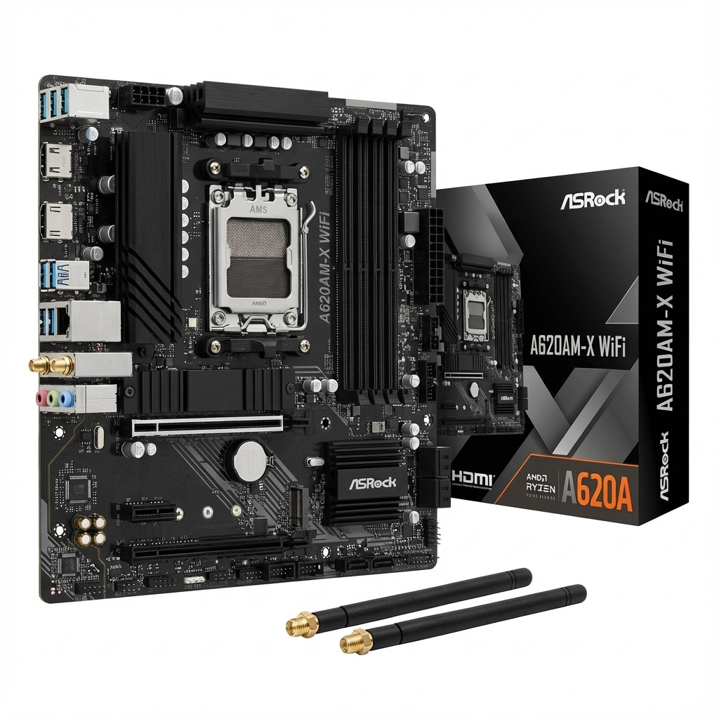 ASRock A620AM-X WiFi AM5 mATX HDMI/DP DDR5