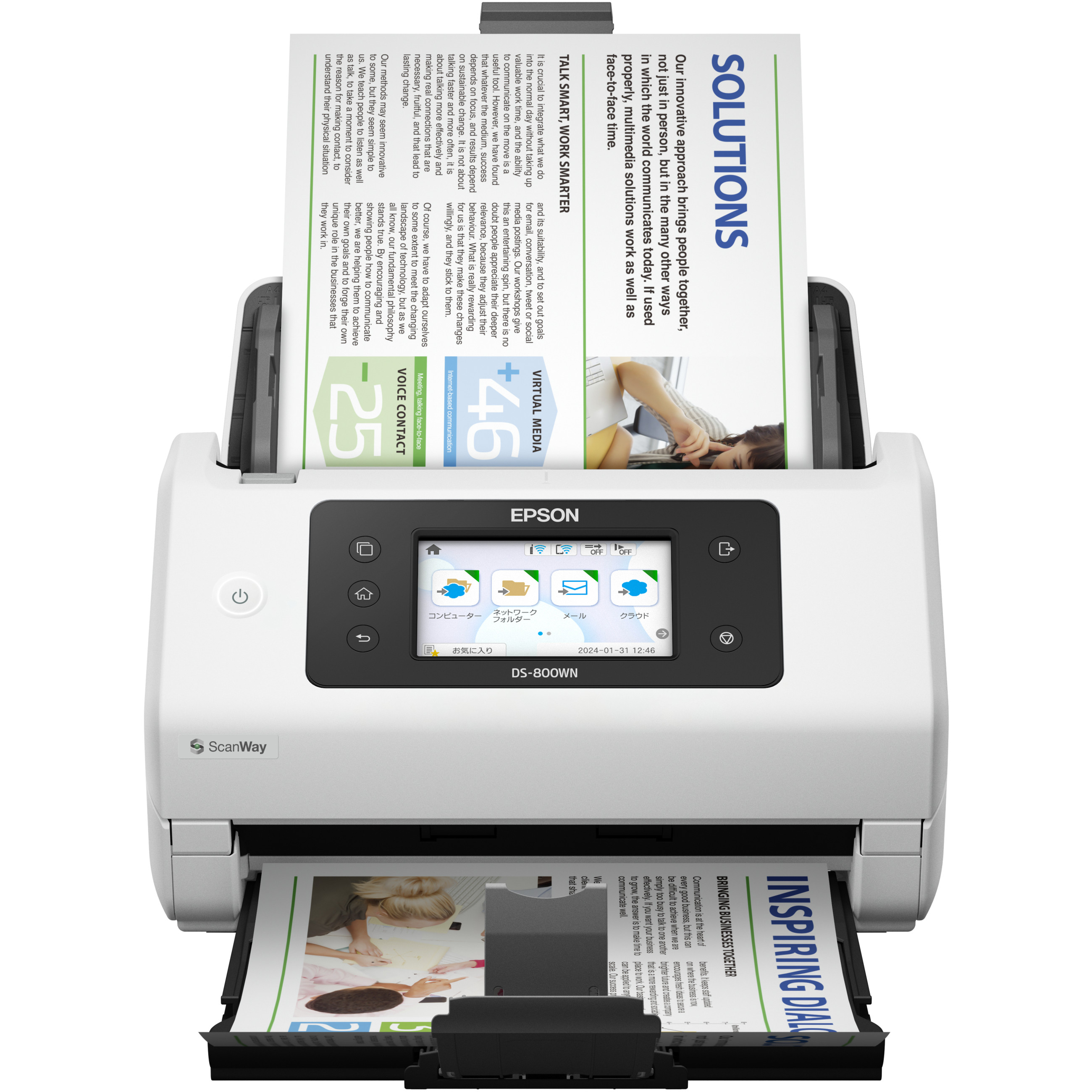 EPSON Scanner A4 network and Wifi autonome compatible with Open Platform 50ppm/100ipm feeder 100 sheets