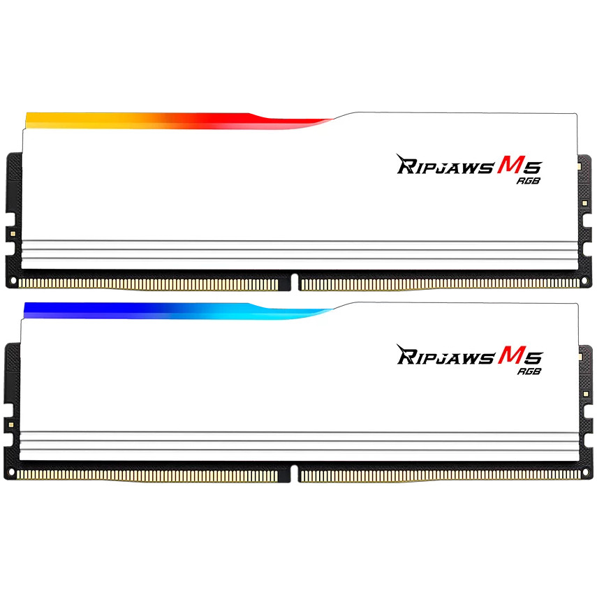 G.Skill 64GB DIMM 6400 (2x 32 GB) Dual-Kit (wei, F5-6400J3239G32GX2-RM5RW, Ripjaws M5 RGB, INTEL XMP)