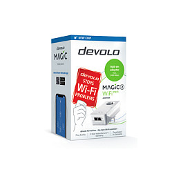 devolo Magic 2 WiFi next Powerline Adapter Powerline bis zu 2.400 Mbit/s, WiFi 5 bis zu 1.167 Mbit/s, 2x Gigabit LAN