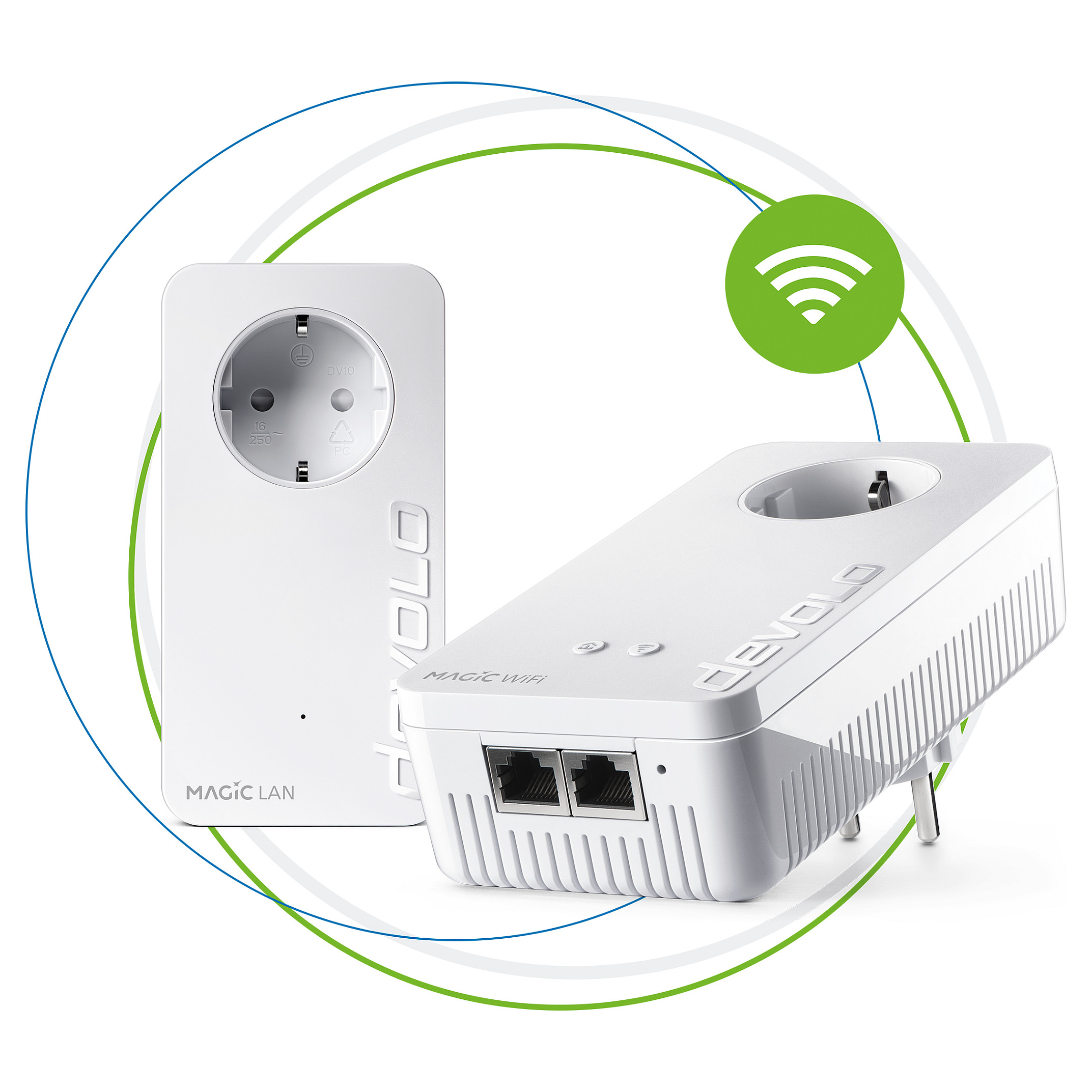 devolo Magic 2 WiFi next Powerline Starter Kit 1x devolo Magic 2 WiFi next Adapter, 1x devolo Magic 2 LAN Adapter