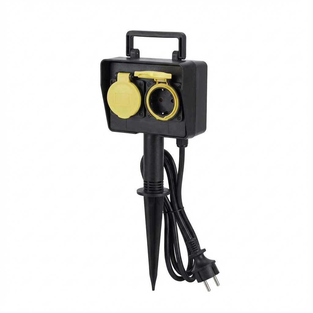 BACHMANN Gartensteckdose 2x mit Erdspies