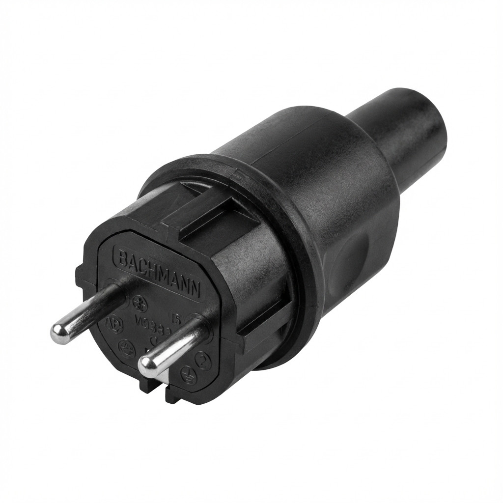 BACHMANN Vollgummistecker schwarz Typ442