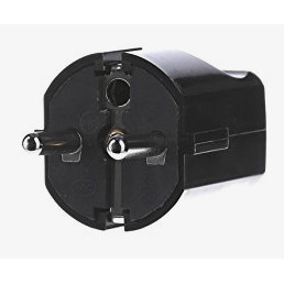 BACHMANN Schutzkontaktstecker schwarz bruchfest montierbar