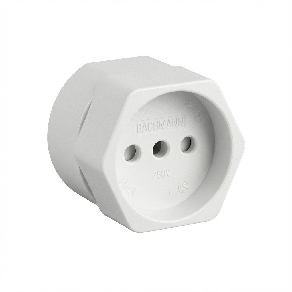 BACHMANN Euroflachkupplung 2,5A/250VAC weiss Montage