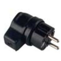 BACHMANN Vollgummi-Winkelstecker schwarz belg./franz.