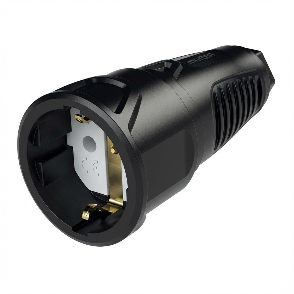 MER 172951 Schukokupplung. Vollgummi- mit Schnappkragen