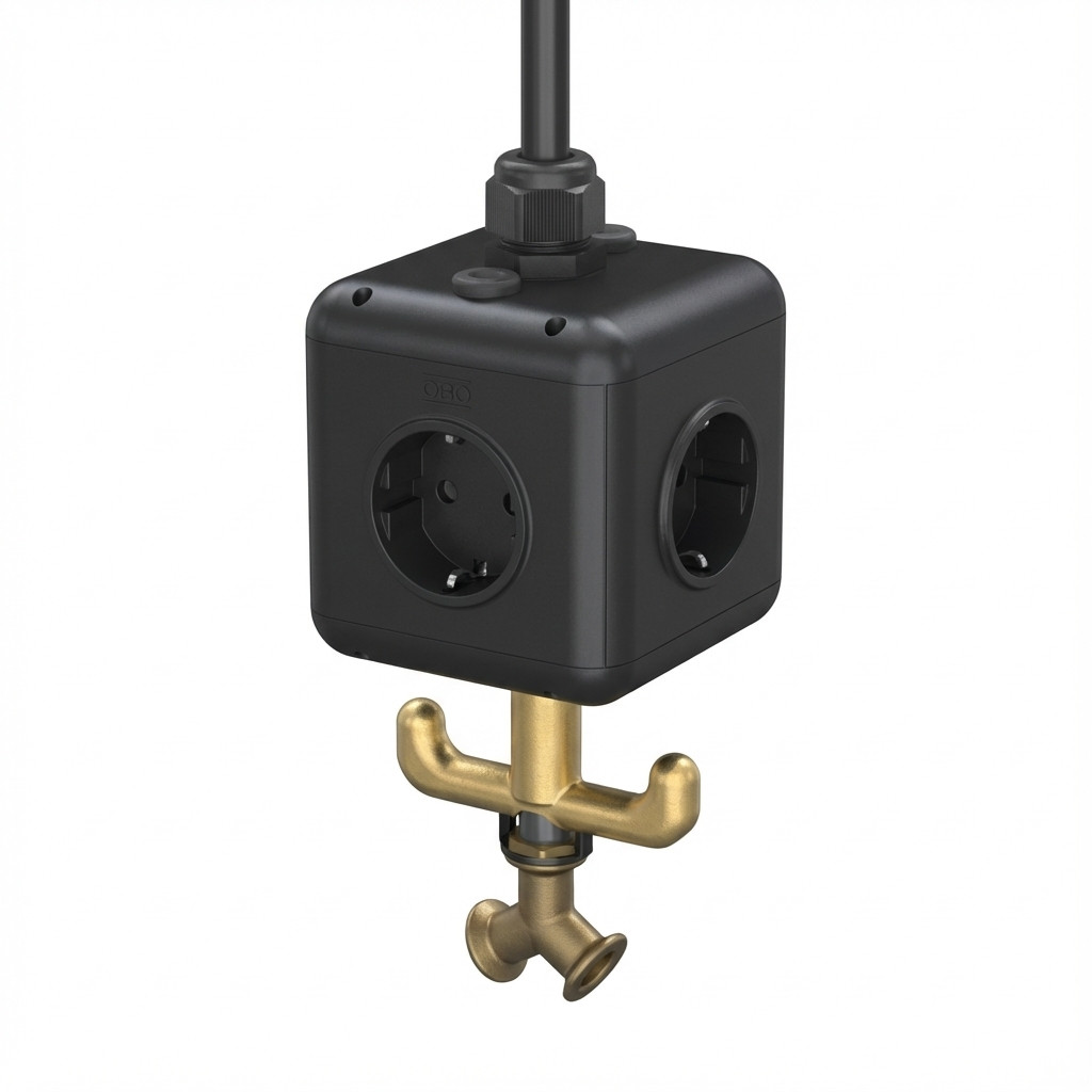 OBO VH4/N8 34904B3 Energievers.einh IP20 3xsSchuko/1xCEE16