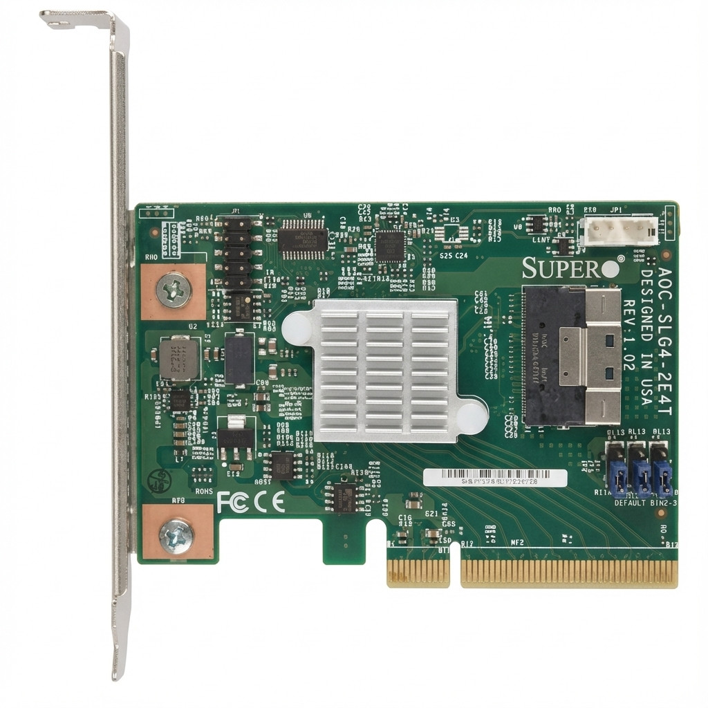 Supermicro 2-port NVMe HBA AOC-SLG4-2E4T-O