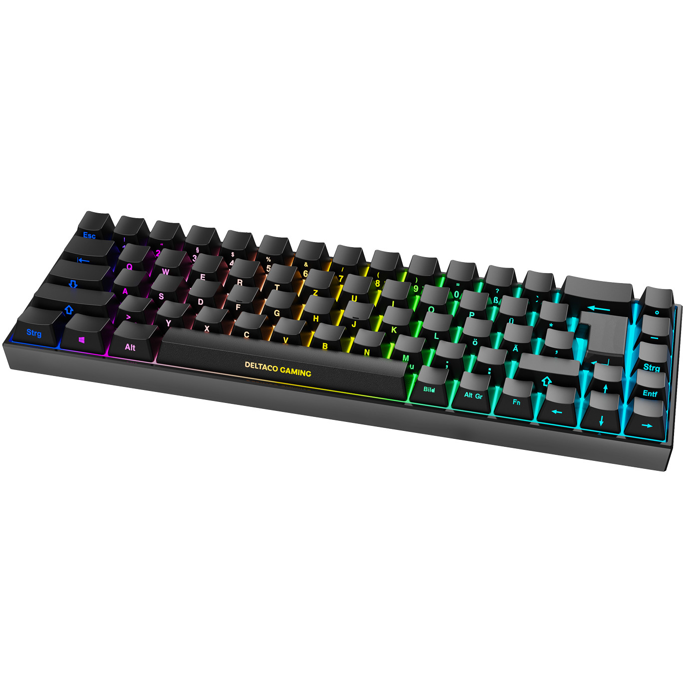 Deltaco DK440R Gaming Tastatur kabellos, Schwarz