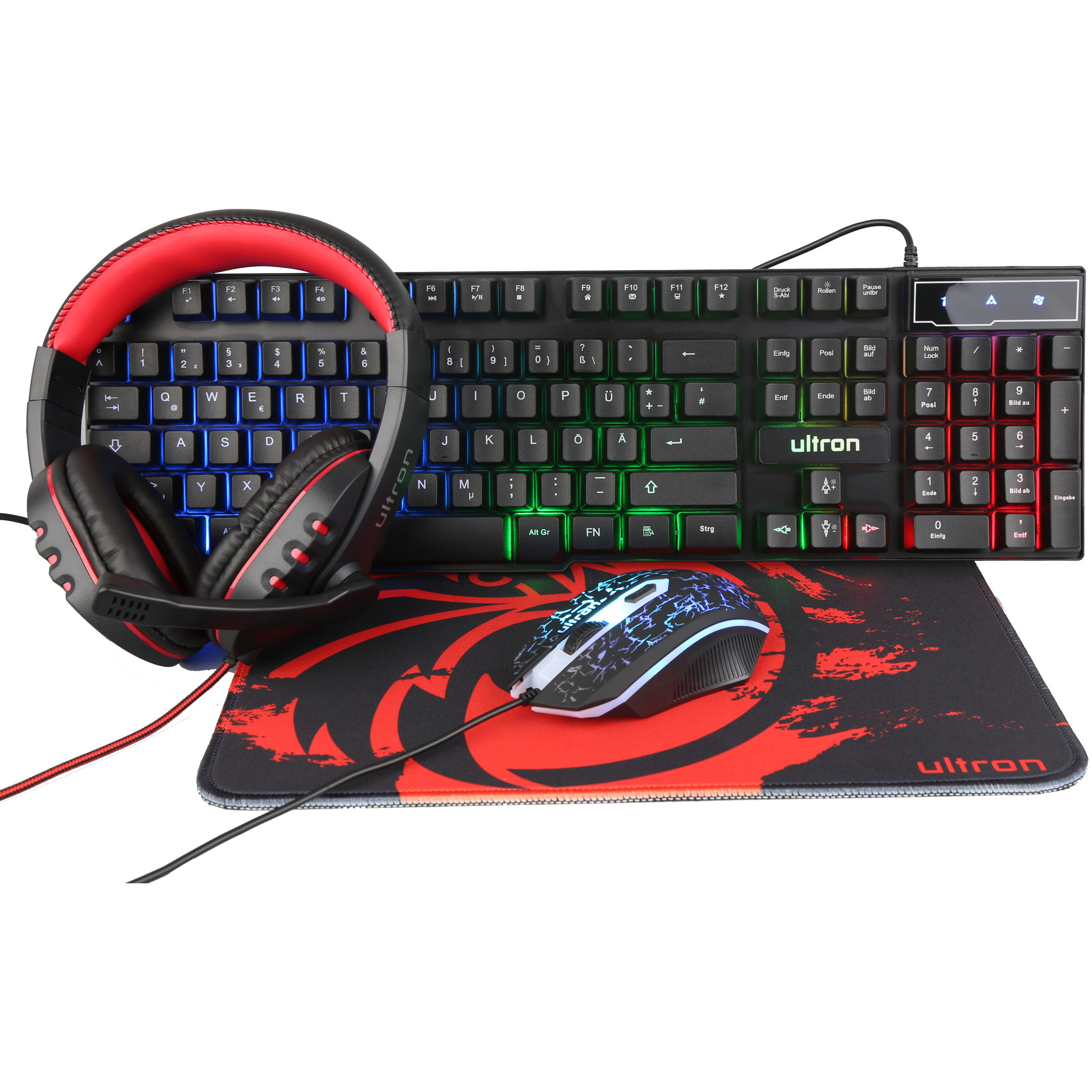 Ultron HAWK Gaming Set schwarz kabelgebunden 4in1